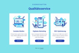 Qualitätsservice – Gebrauchsfertige HTML5-Vorlage