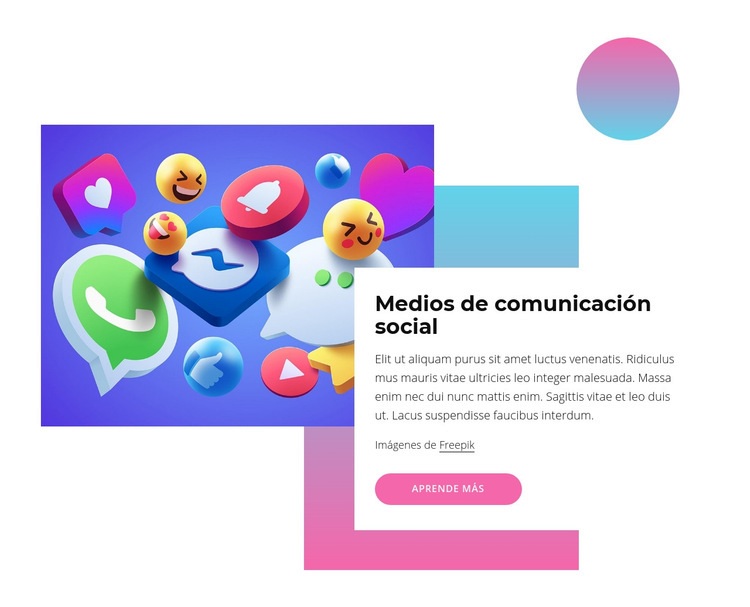 Medios de comunicación social Diseño de páginas web