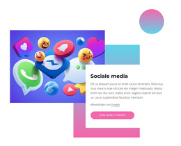 Sociale Media - Eenvoudig Websitesjabloon