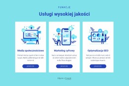 Usługi Wysokiej Jakości - Jednostronicowy Szablon Bootstrap