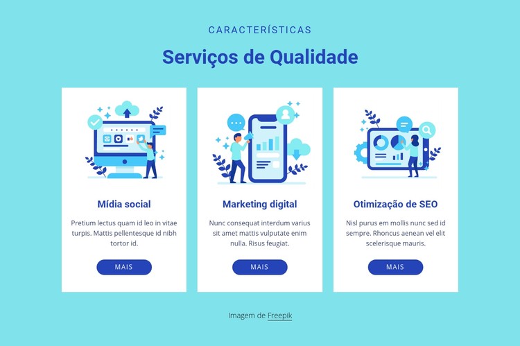 Serviços de qualidade Template CSS