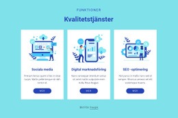 Kvalitetstjänster - Webbplatsmallar