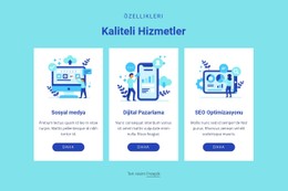 Kaliteli Hizmetler Şablon HTML CSS Duyarlı