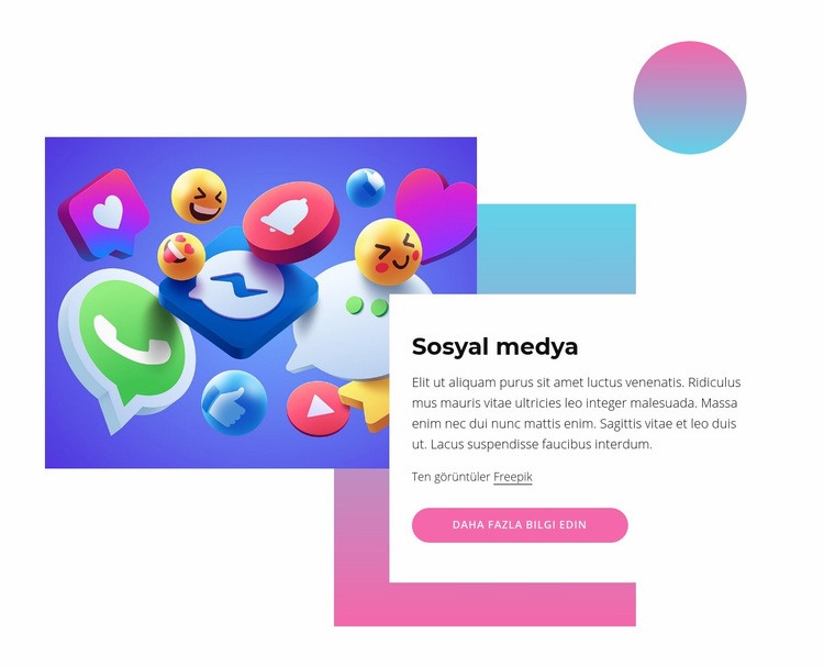 Sosyal medya Html Web Sitesi Oluşturucu