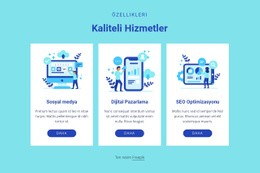 Kaliteli Hizmetler - Özelleştirilebilir Profesyonel Tasarım