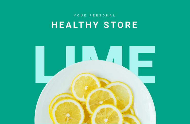 Healthy store  Html Website Builder