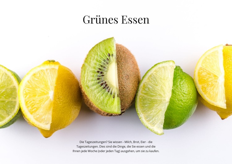 Grünes Essen CSS-Vorlage