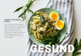 Site-Vorlage Für Gesundes Frühstück Guten Tag