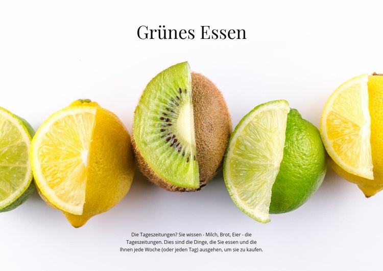 Grünes Essen Website design