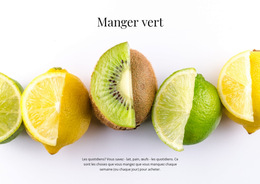 Fonctionnalité De Mise En Page De Thème Pour Manger Vert