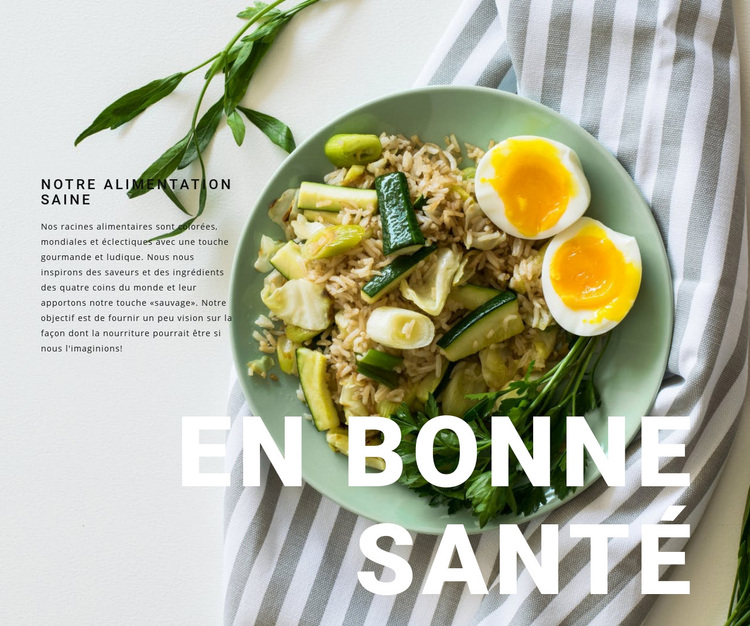 Bon petit déjeuner sain Thème WordPress