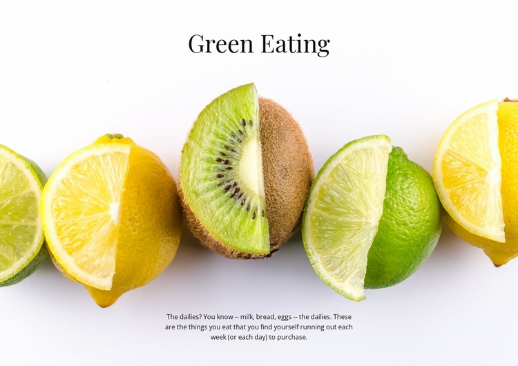 Green eating  Html Code Example