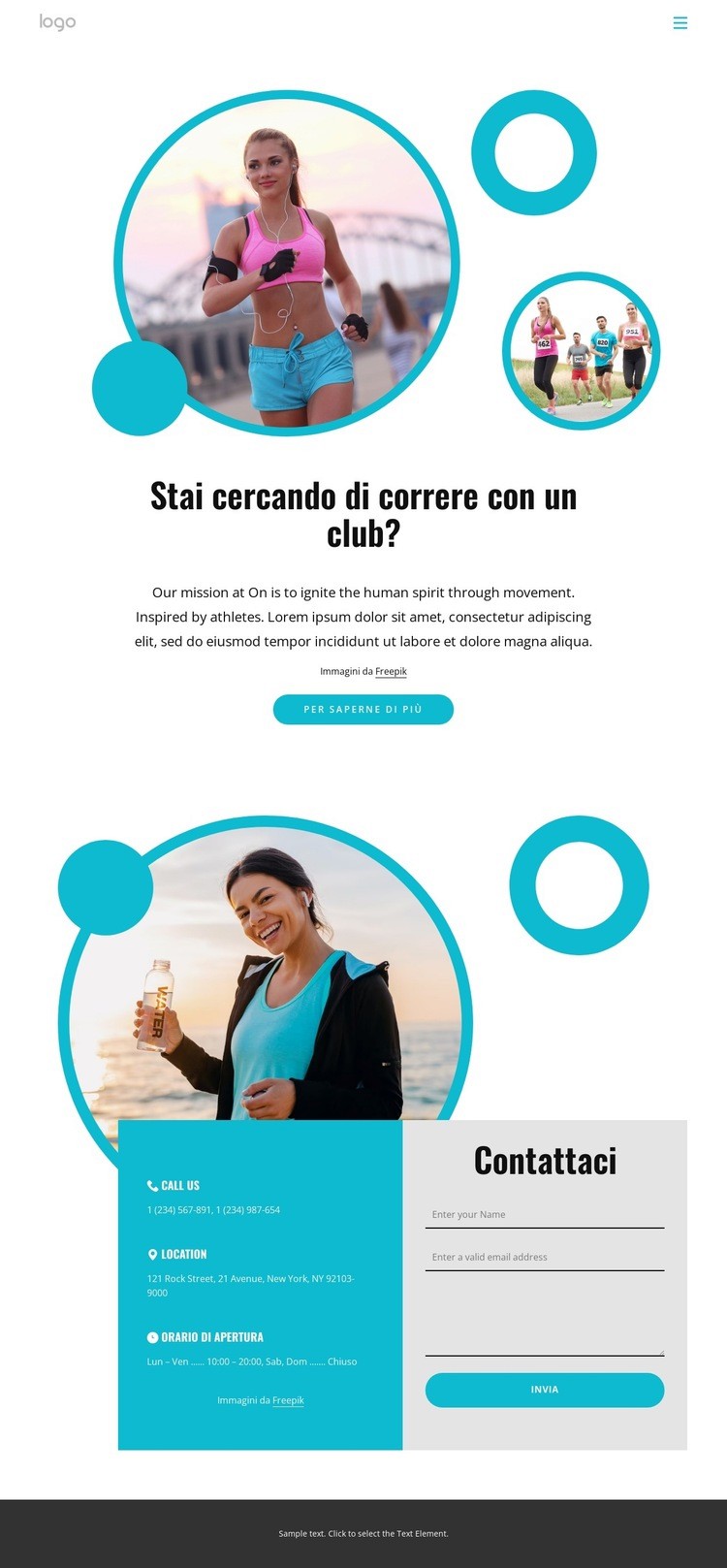 Possiamo creare, collaborare e crescere Mockup del sito web