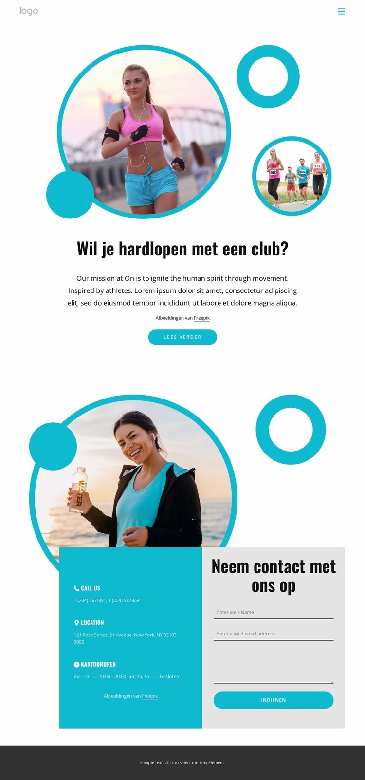 We kunnen creëren, samenwerken en groeien Website mockup