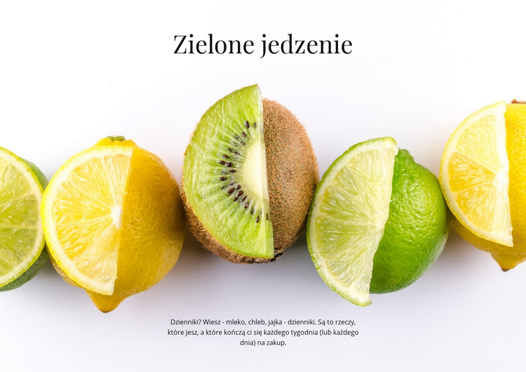 Zielone jedzenie Motyw WordPress