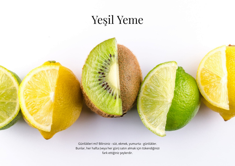 Yeşil yemek WordPress Teması