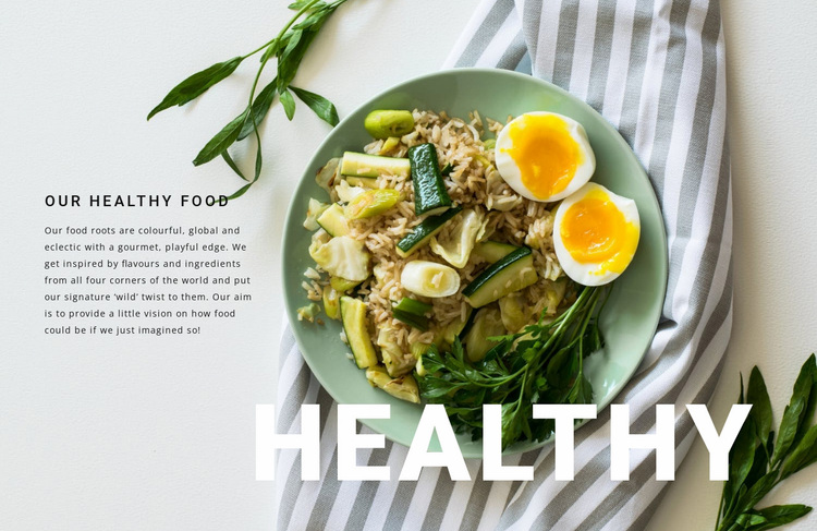 Healthy breakfast good day Website Design