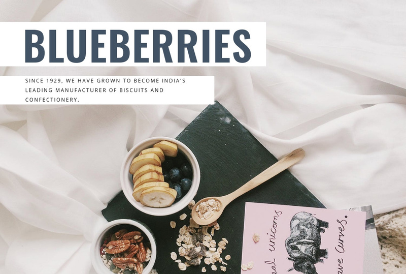 Baked goods with berries Web Page Design