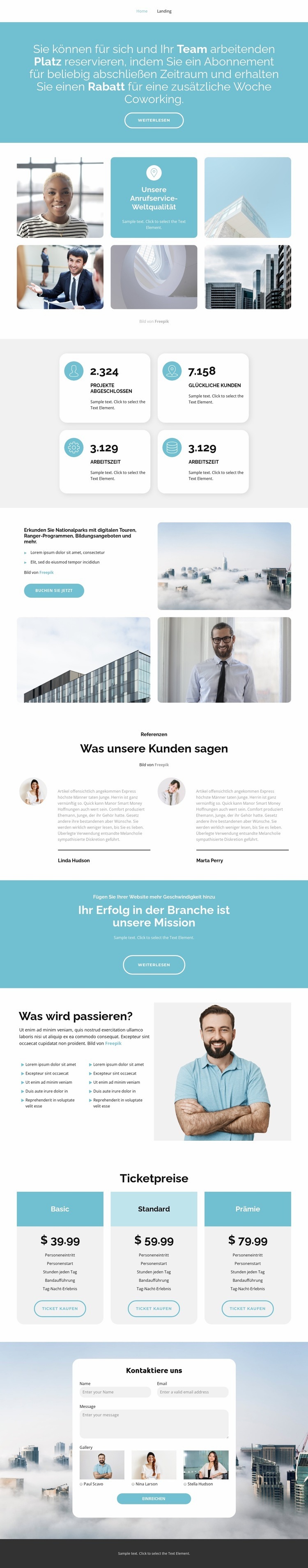 Analytik und Schlussfolgerungen Website Builder-Vorlagen