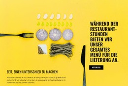 Restaurantmenü Und Lieferung - Schöne Zielseite