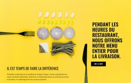 Menu Du Restaurant Et Livraison - Un Magnifique Modèle D'Une Page