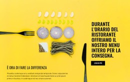 Menu Del Ristorante E Consegna Modello Pulito E Minimale