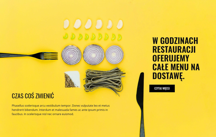  Menu restauracji i dostawa Szablon witryny sieci Web