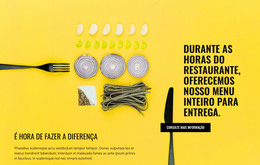 Menu Do Restaurante E Delivery - Modelo HTML5