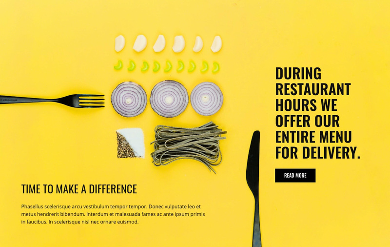  Restaurant menu and delivery Web Page Design