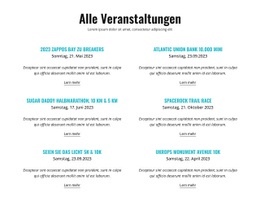 Alle Laufveranstaltungen - Kreative Mehrzweckvorlage