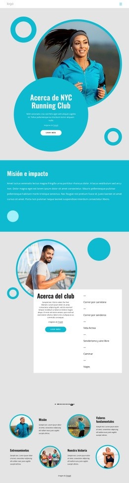 Impresionante Creador De Sitios Web Para Acerca Del Club De Corredores De La Ciudad De Nueva York