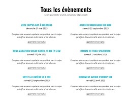 Tous Les Événements En Cours - HTML Page Creator