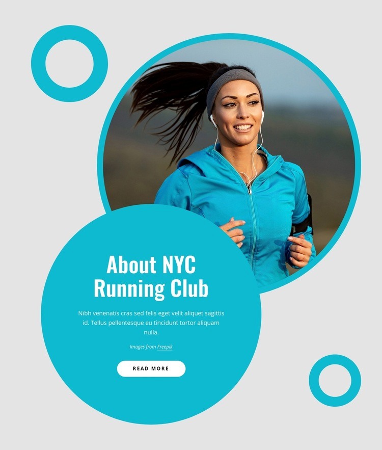 Running takes your mind to a better place Homepage Design