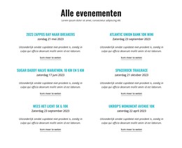 Alle Hardloopevenementen - Sitesjabloon