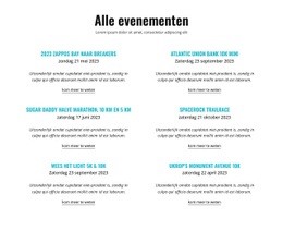 Alle Hardloopevenementen - Multifunctionele HTML5-Sjabloon