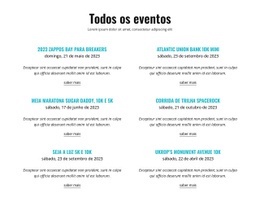 Todos Os Eventos Em Execução - Belo Design De Site