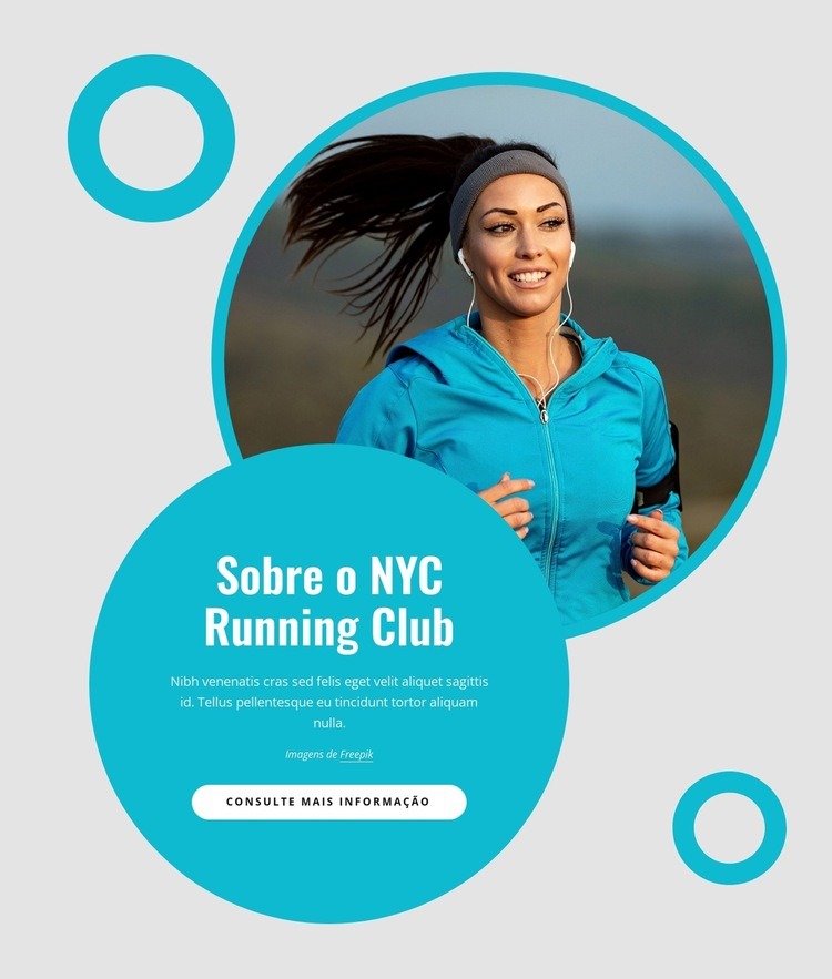 Correr leva sua mente para um lugar melhor Design do site