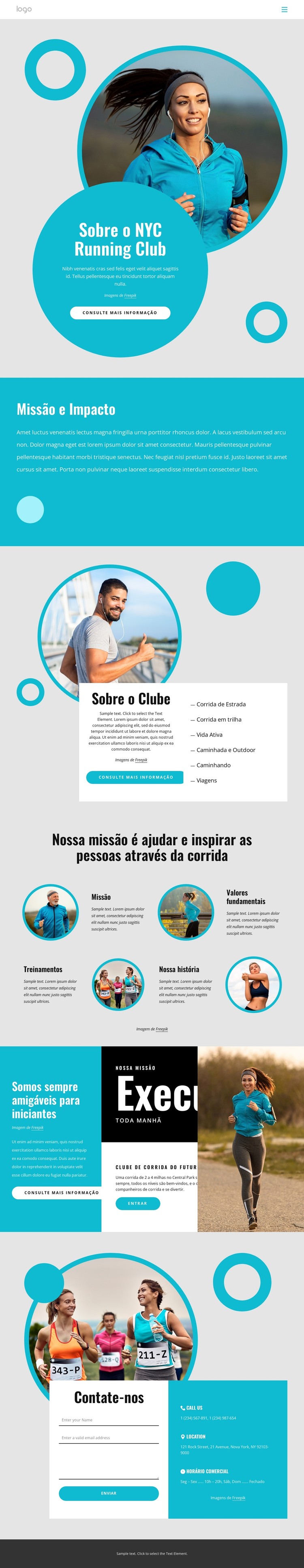 Sobre o clube de corrida de NYC Template CSS