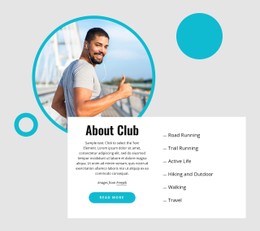 About Our Running Club - Bootstrap Template