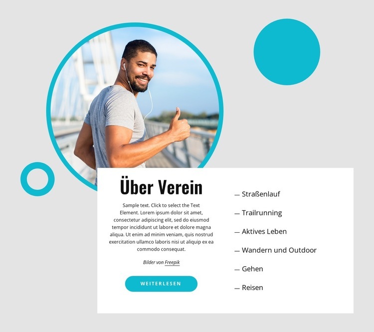 Über unseren Laufclub HTML Website Builder