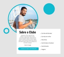 Maquete De Site Premium Para Sobre Nosso Clube De Corrida
