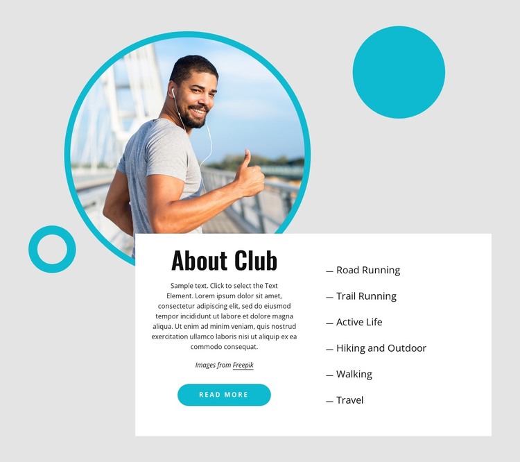 About our running club Web Design