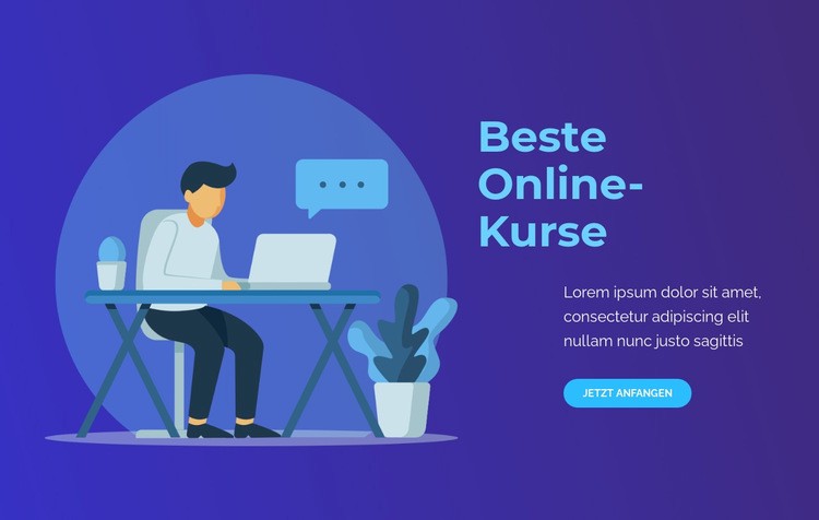 Beste Online-Kurse Eine Seitenvorlage