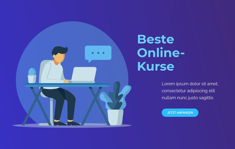 Beste Online-Kurse Landing Page