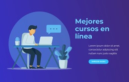 Mejores Cursos En Línea Plantilla De Una Página