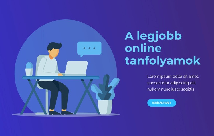 A legjobb online tanfolyamok Weboldal sablon