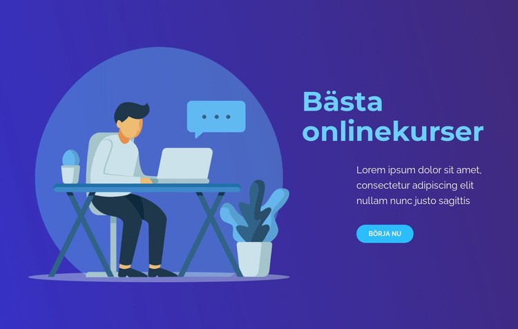 Bästa onlinekurser CSS -mall