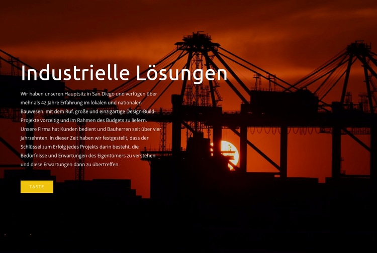 Industrielle Lösungen Website-Modell