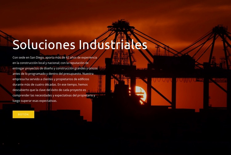 Soluciones industriales Plantillas de creación de sitios web