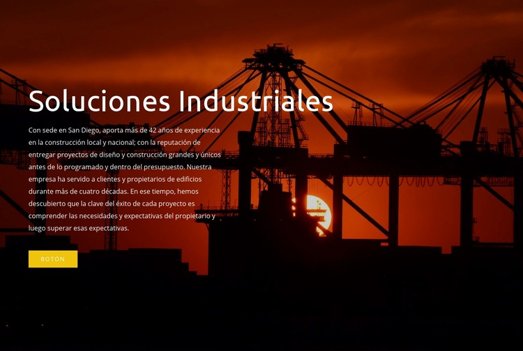 Soluciones industriales Maqueta de sitio web